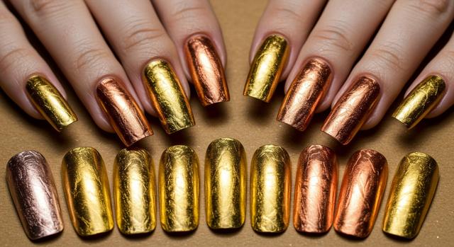 Trendy Metallic Foil Nail Art Designs Youll Love